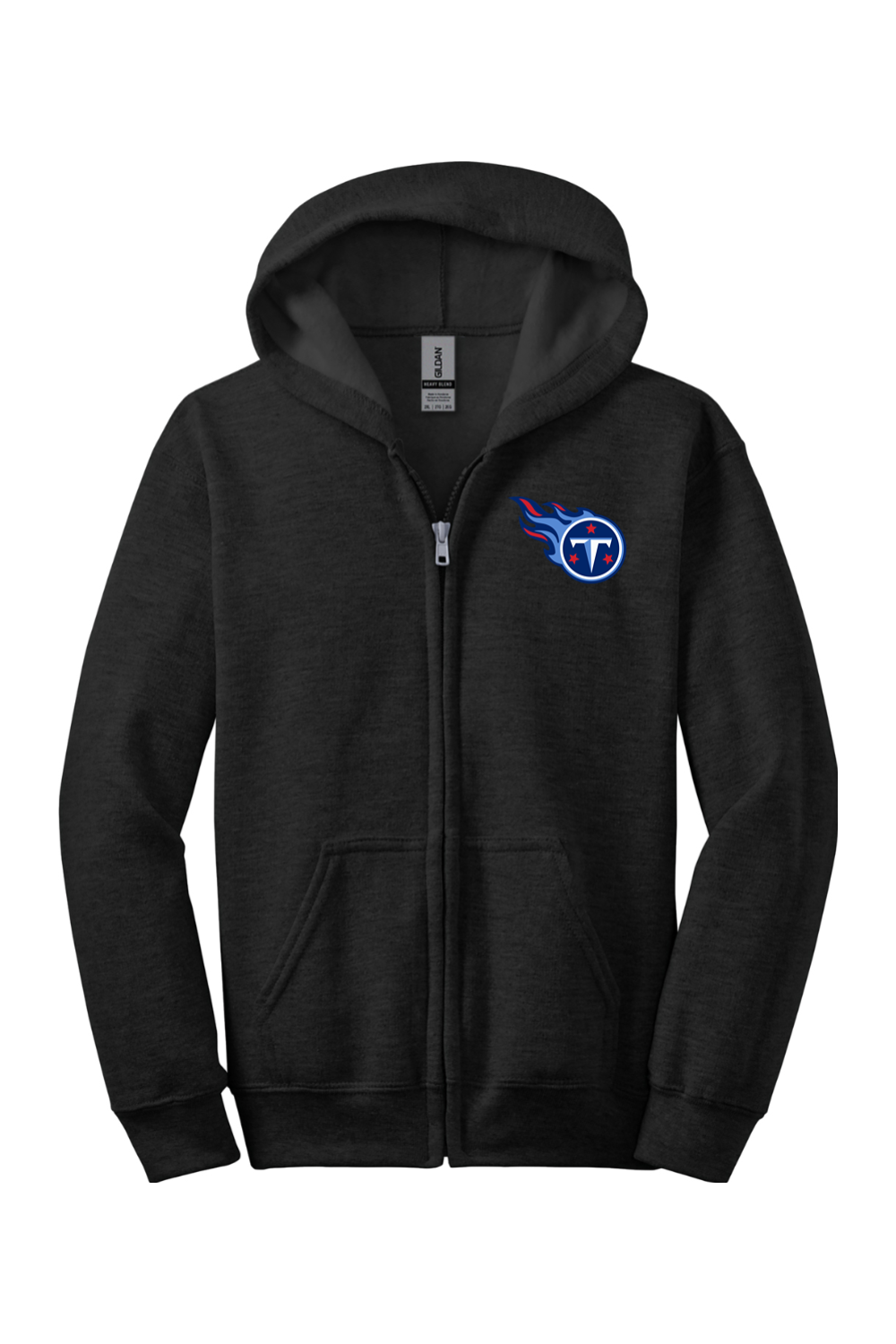 Weddington Titans Football DTF Youth Heavy Blend Full-Zip Hooded Sweatshirt