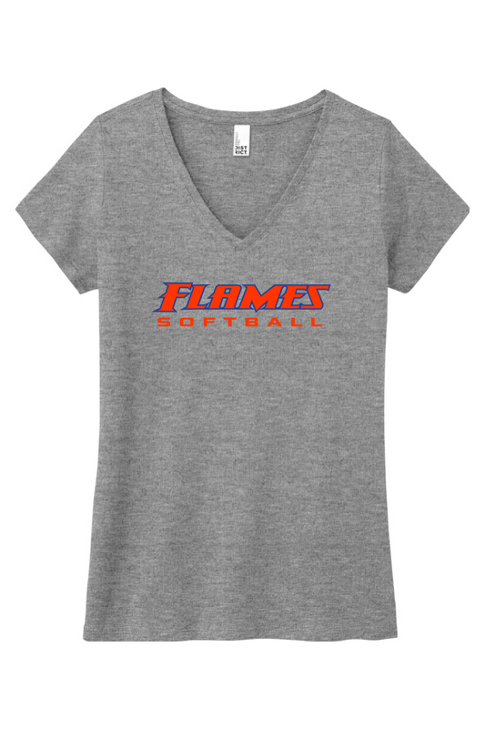 Flames MI Softball DTF Women’s Perfect Tri V-Neck Tee