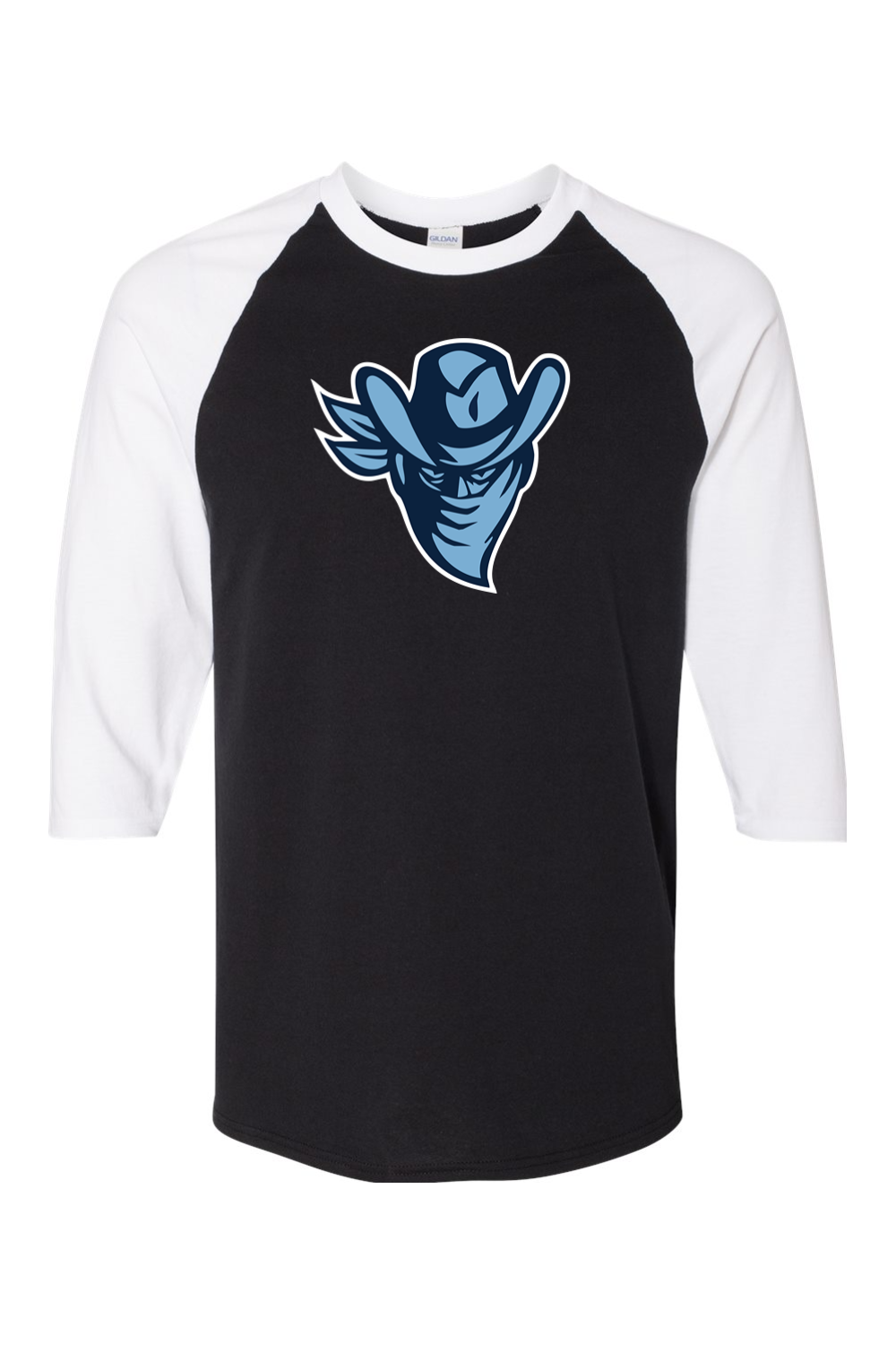 Outlaws Baseball Heavy Cotton Raglan Three-Quarter Sleeve T-Shirt