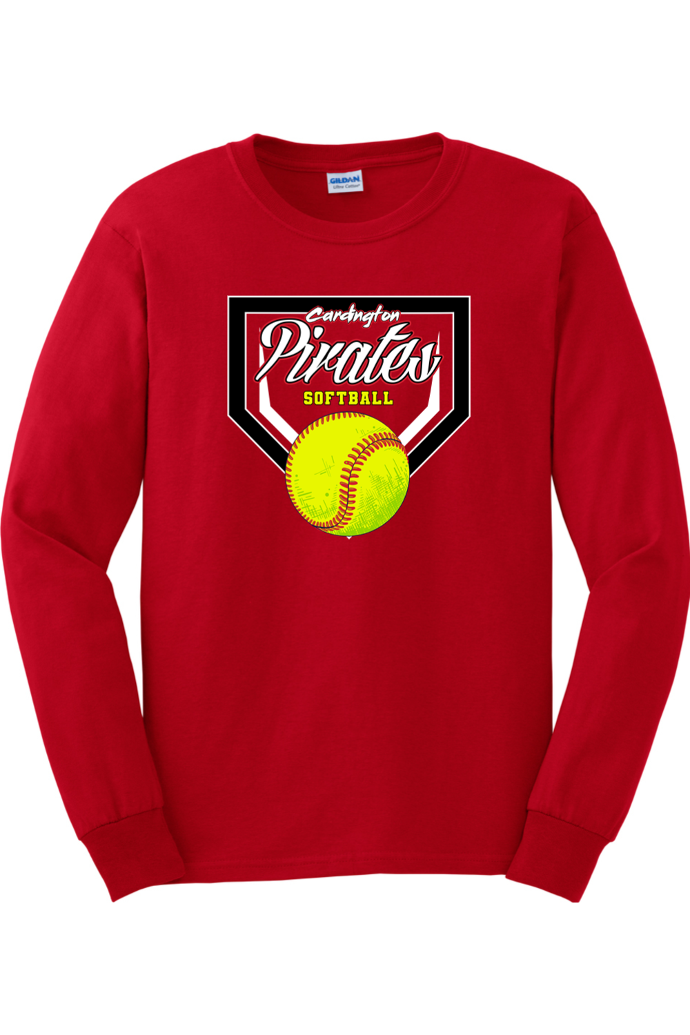 Cardington Pirates Softball DTF Ultra Cotton Long Sleeve T-Shirt