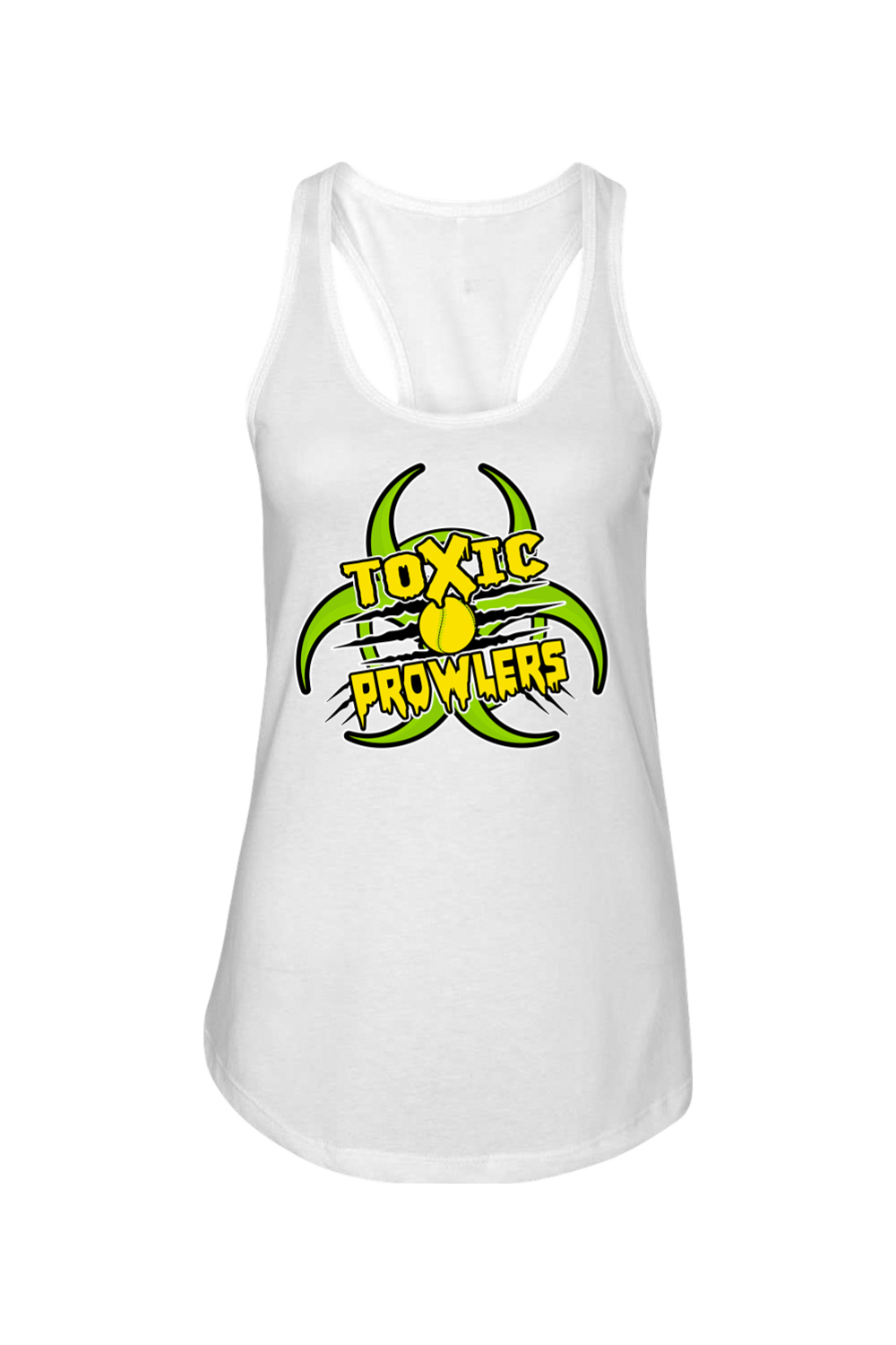Toxic Prowlers Softball Ladies Racerback Tank