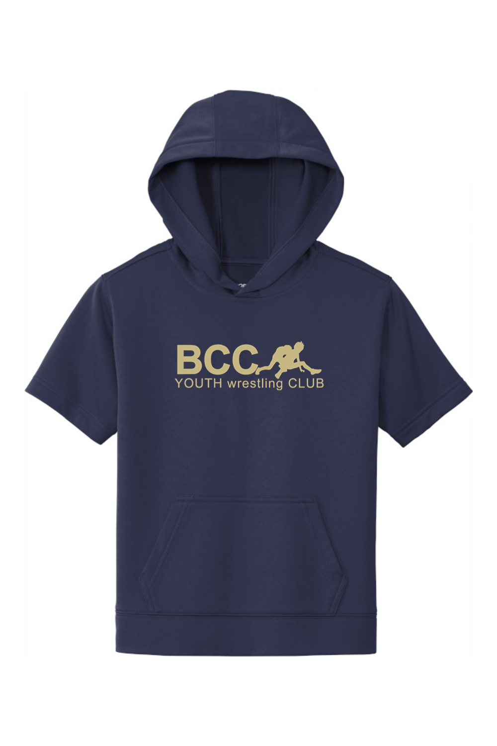 BCC Youth Wrestling YOUTH Fleece Short Sleeve Hooded Pullover