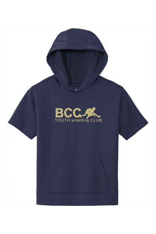 BCC Youth Wrestling YOUTH Fleece Short Sleeve Hooded Pullover