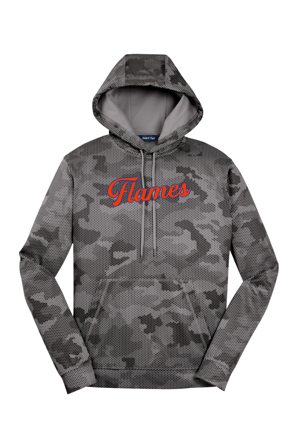 Flames MI Team DTF CamoHex Fleece Hooded Pullover