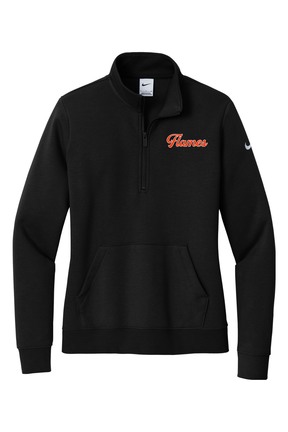 Flames MI Team DTF Nike Ladies Club Fleece Sleeve Swoosh 1/2-Zip