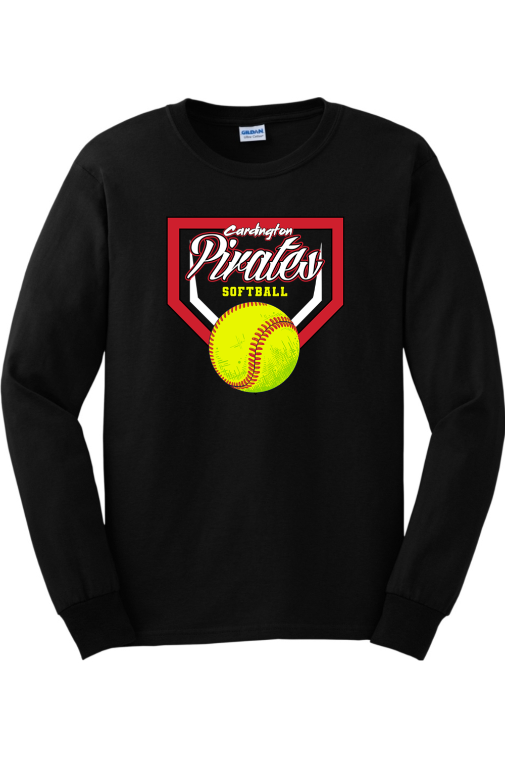 Cardington Pirates Softball DTF Ultra Cotton Long Sleeve T-Shirt