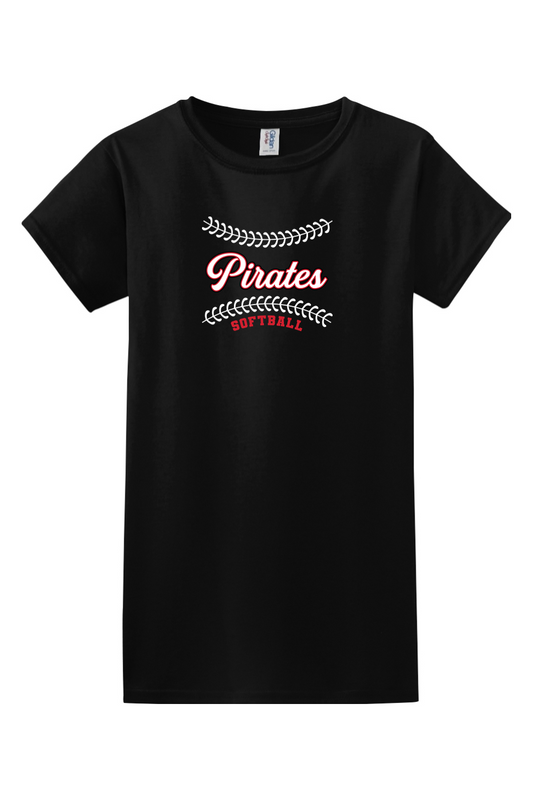 Cardington Pirates Softball DTF Softstyle Ladies' T-Shirt