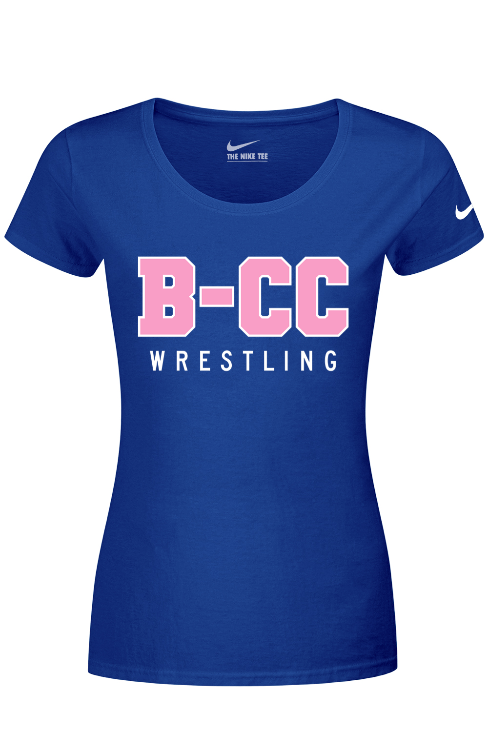 B-CC Wrestling DTF Nike Ladies Dri-FIT Cotton/Poly Scoop Neck Tee