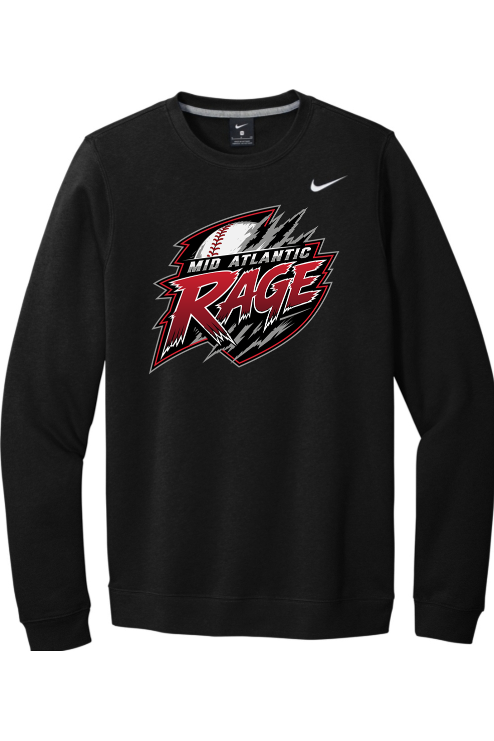 Rage Baseball DTF Nike Club Fleece Crew