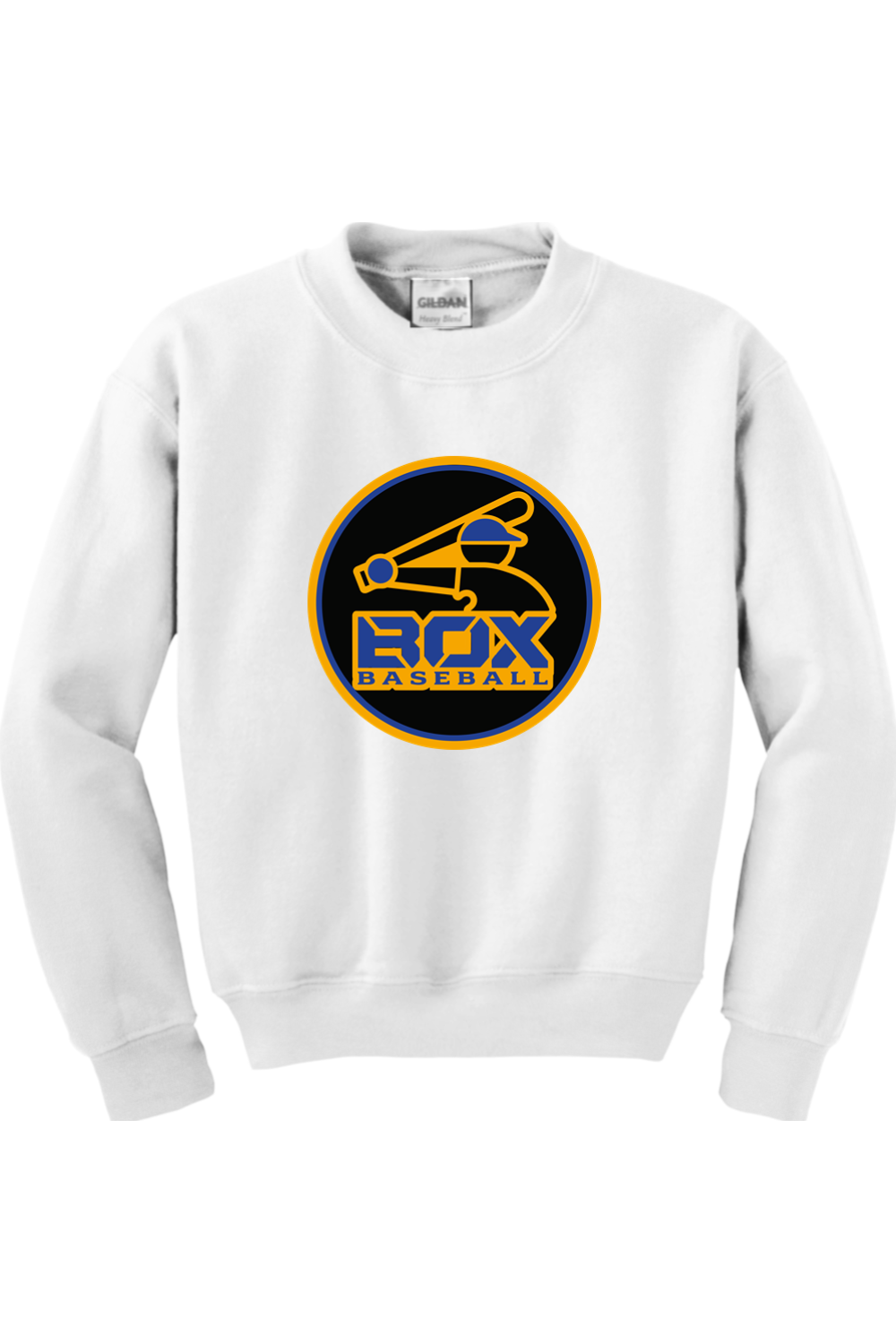 Jet Box Baseball DTF Youth Heavy Blend Crewneck Sweatshirt