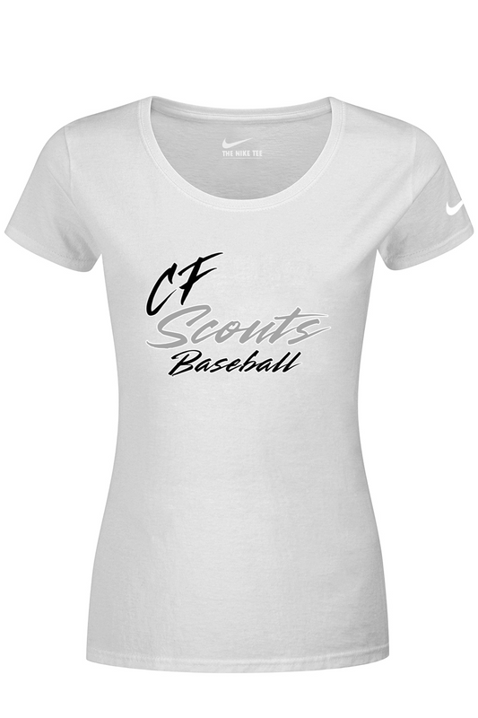 CF Scouts Baseball DTF Nike Ladies Dri-FIT Cotton/Poly Scoop Neck Tee