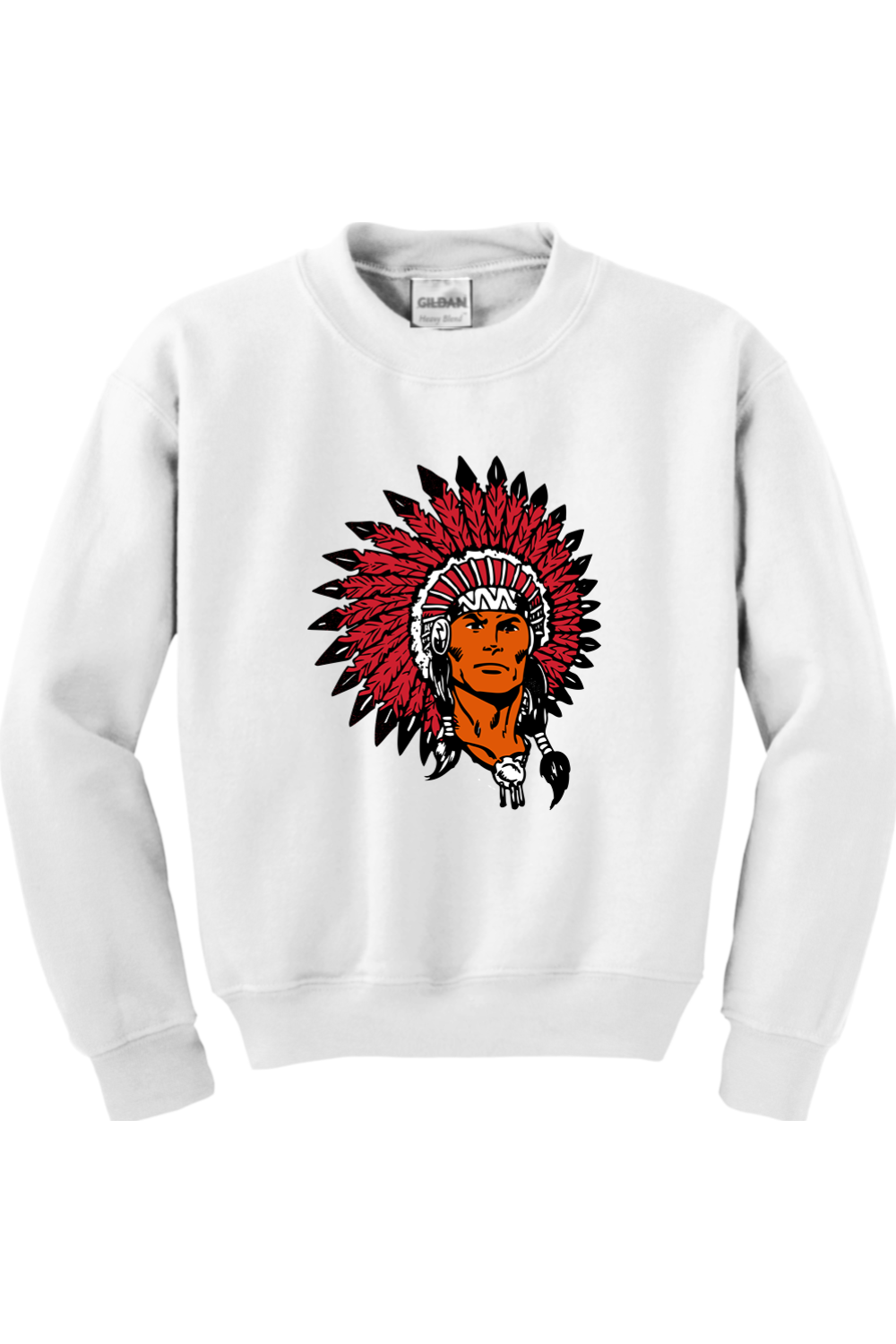 Bellefontaine Chiefs Youth Heavy Blend Crewneck Sweatshirt