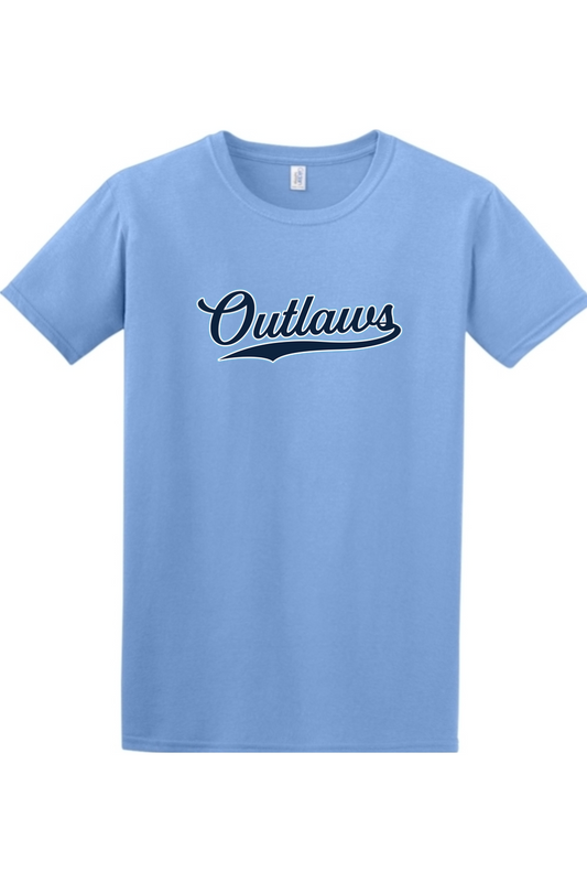 Outlaws Baseball Script Softstyle T-Shirt