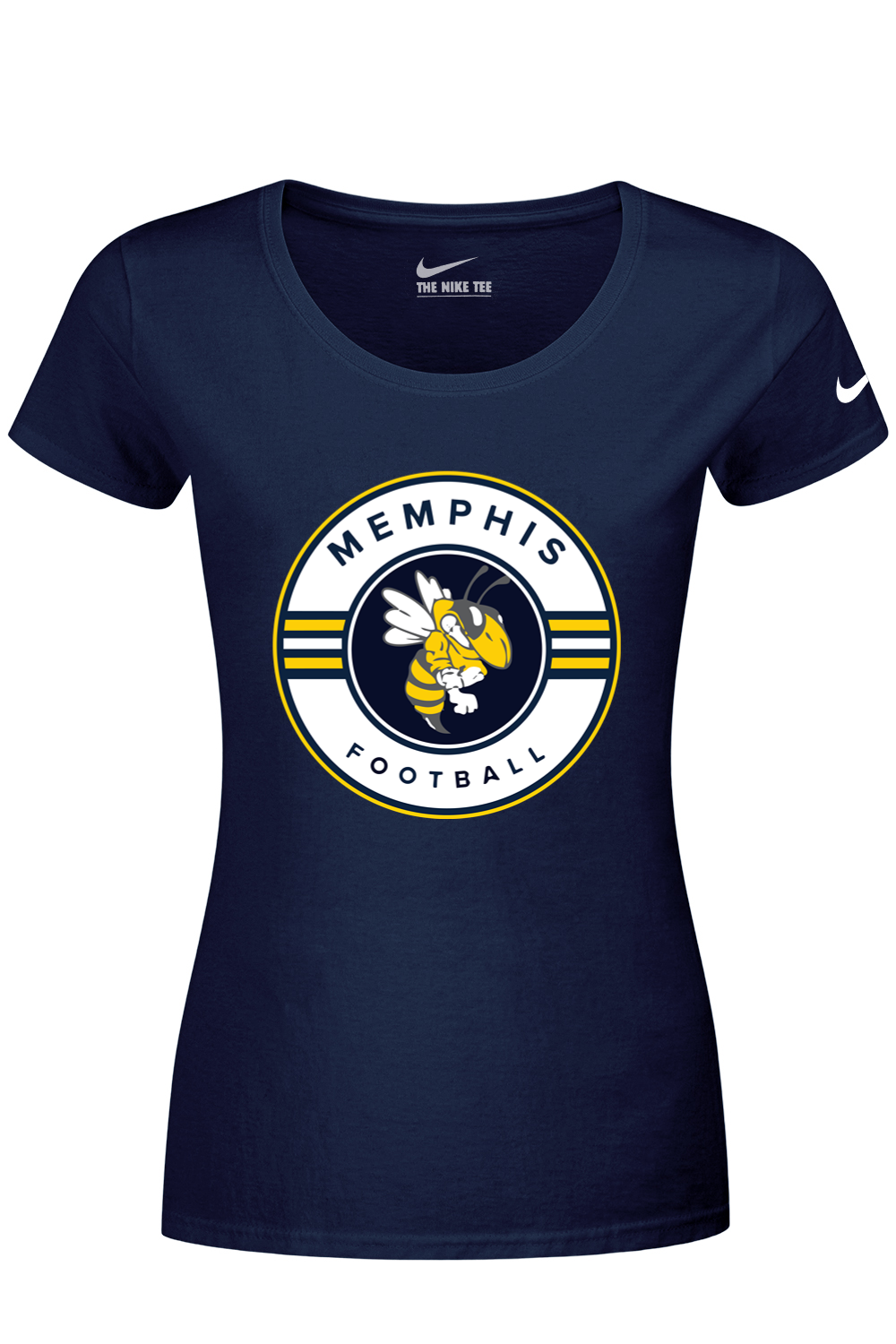 Memphis Football DTF Nike Ladies Dri-FIT Cotton/Poly Scoop Neck Tee