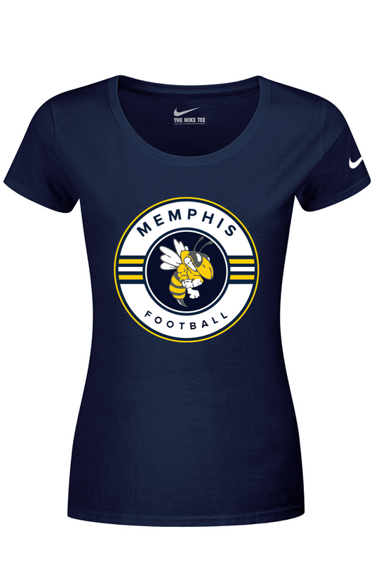 Memphis Football DTF Nike Ladies Dri-FIT Cotton/Poly Scoop Neck Tee