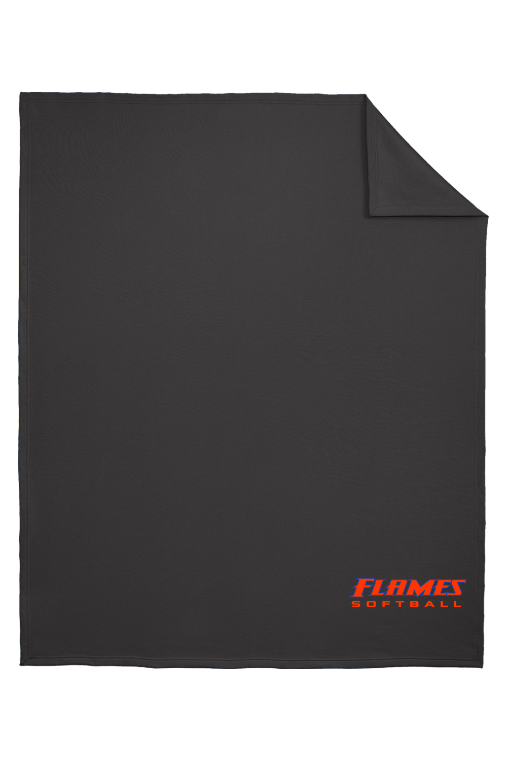 Flames MI Softball DTF Core Fleece Sweatshirt Blanket