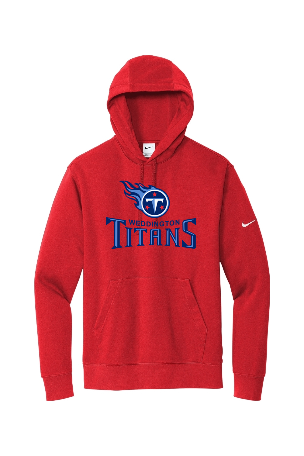 Weddington Titans Football DTF Nike Club Fleece Sleeve Swoosh Pullover Hoodie