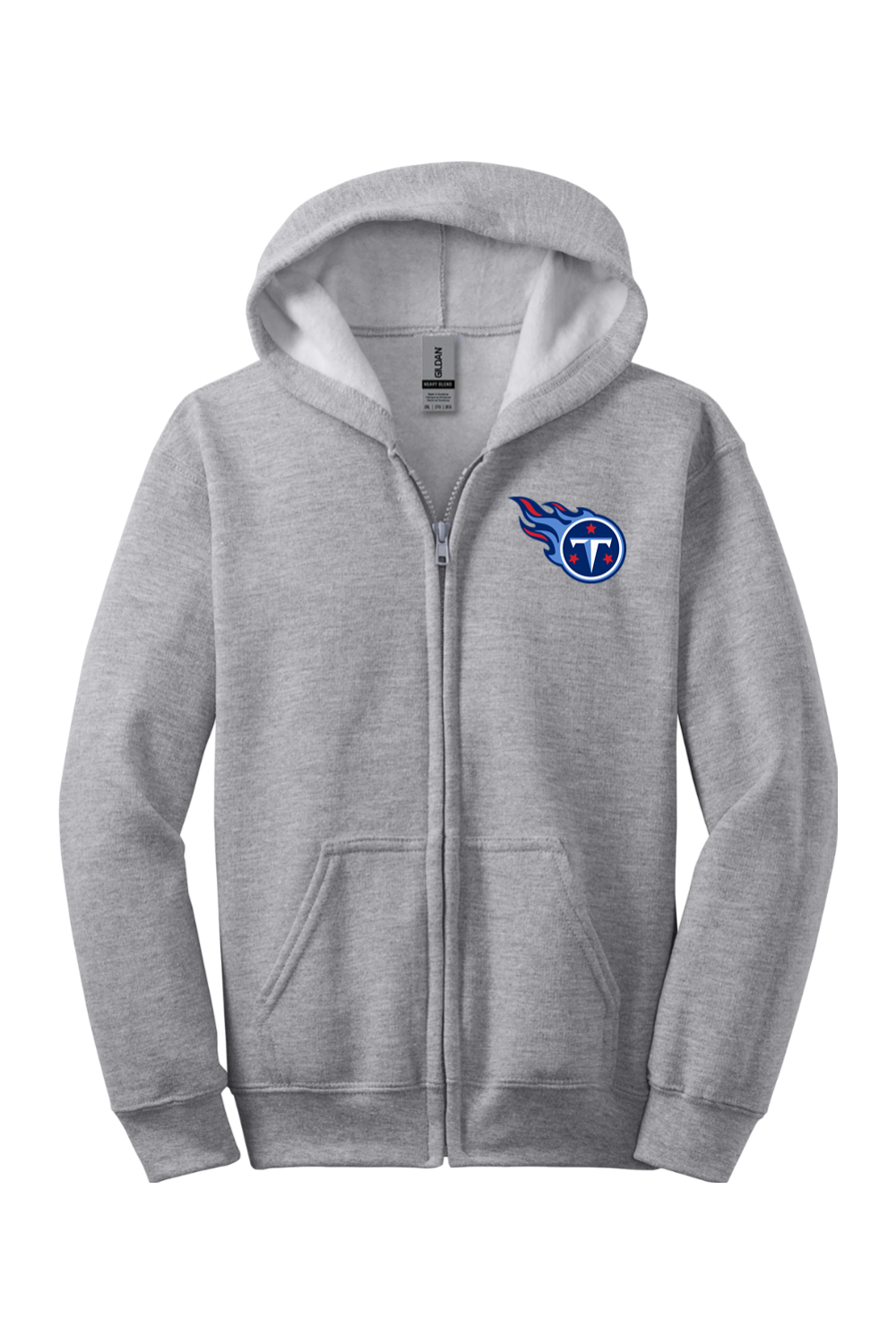 Weddington Titans Football DTF Youth Heavy Blend Full-Zip Hooded Sweatshirt