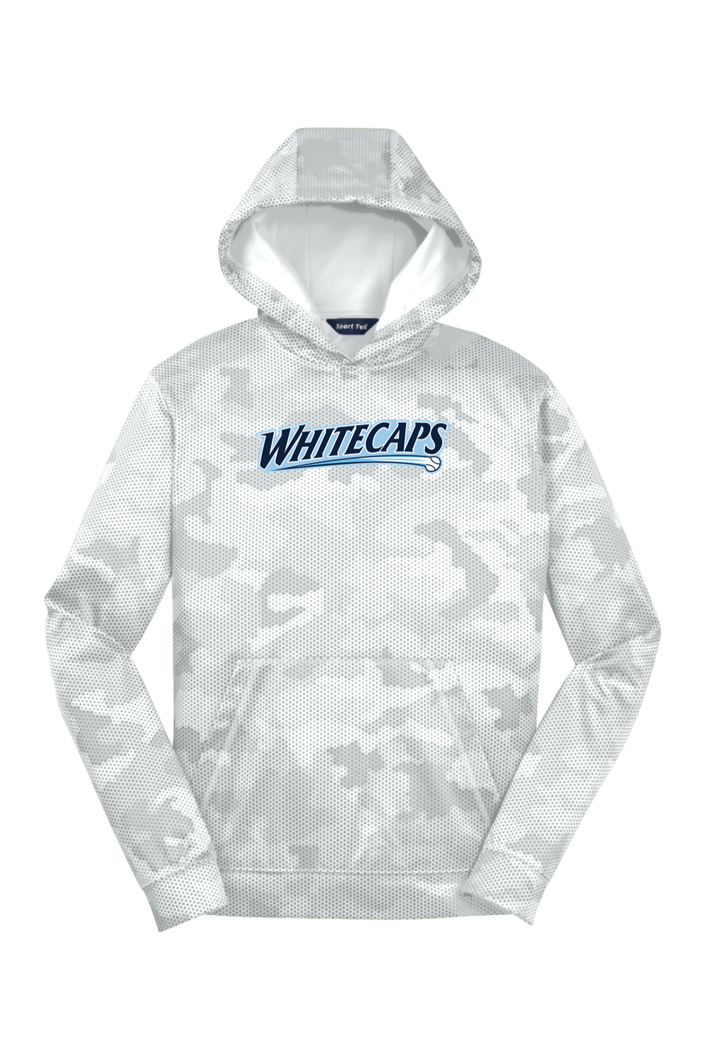 Whitecaps Baseball Youth CamoHex Fleece Hooded Pullover