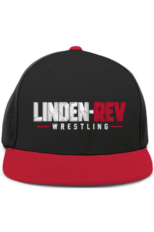 Linden Rev Wrestling Embroidered Pacific Headwear Perforated F3 Performance Flexfit Cap