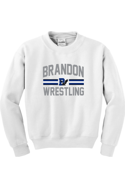 Brandon MS Wrestling DTF Youth Heavy Blend Crewneck Sweatshirt