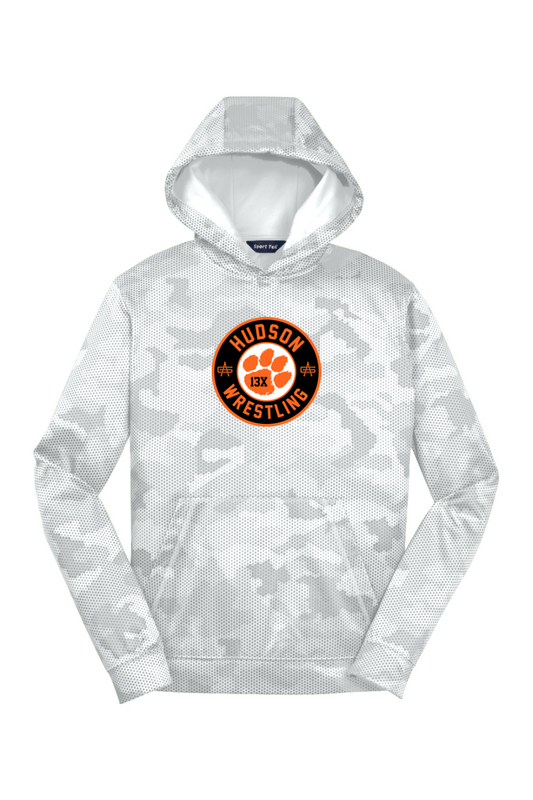 Hudson Wrestling DTF Youth Sport-Wick CamoHex Fleece Hooded Pullover