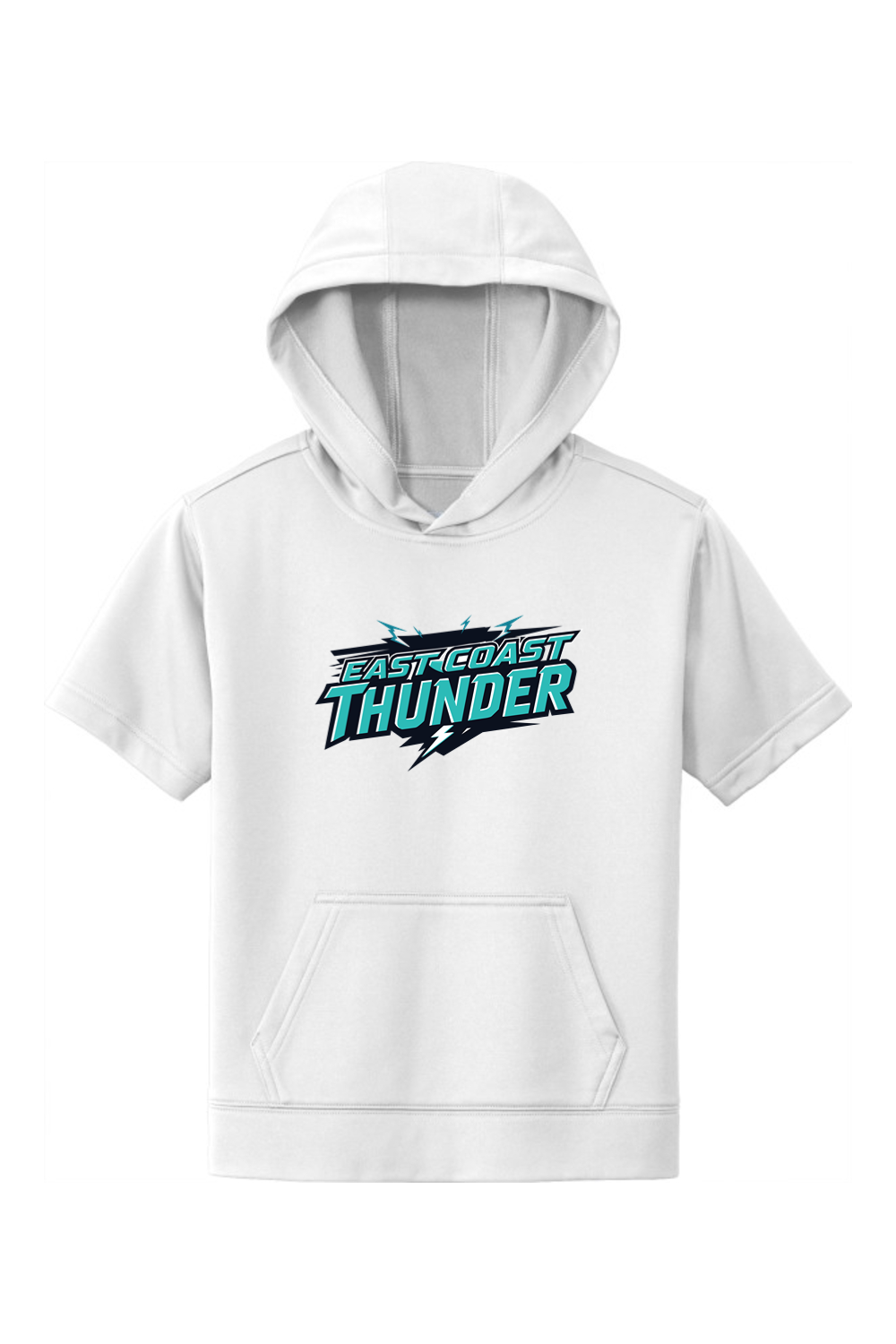 East Coast Thunder DTF Youth Sport-Wick Fleece Short Sleeve Hooded Pullover