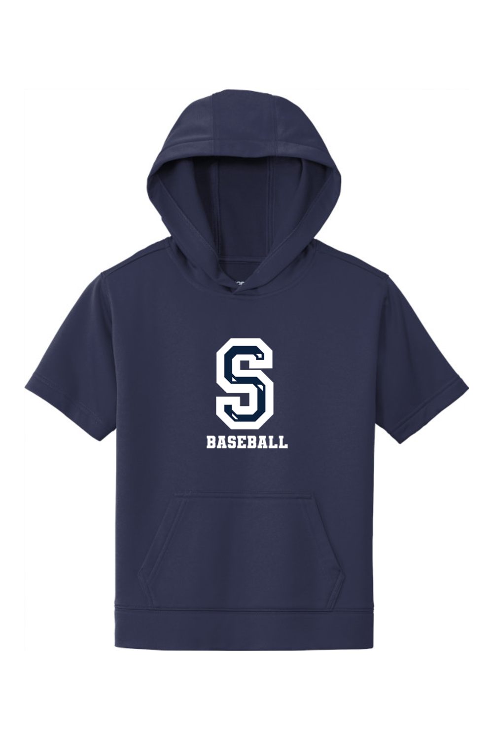 Sluggers Baseball Youth Sport-Wick Fleece Short Sleeve Hooded Pullover