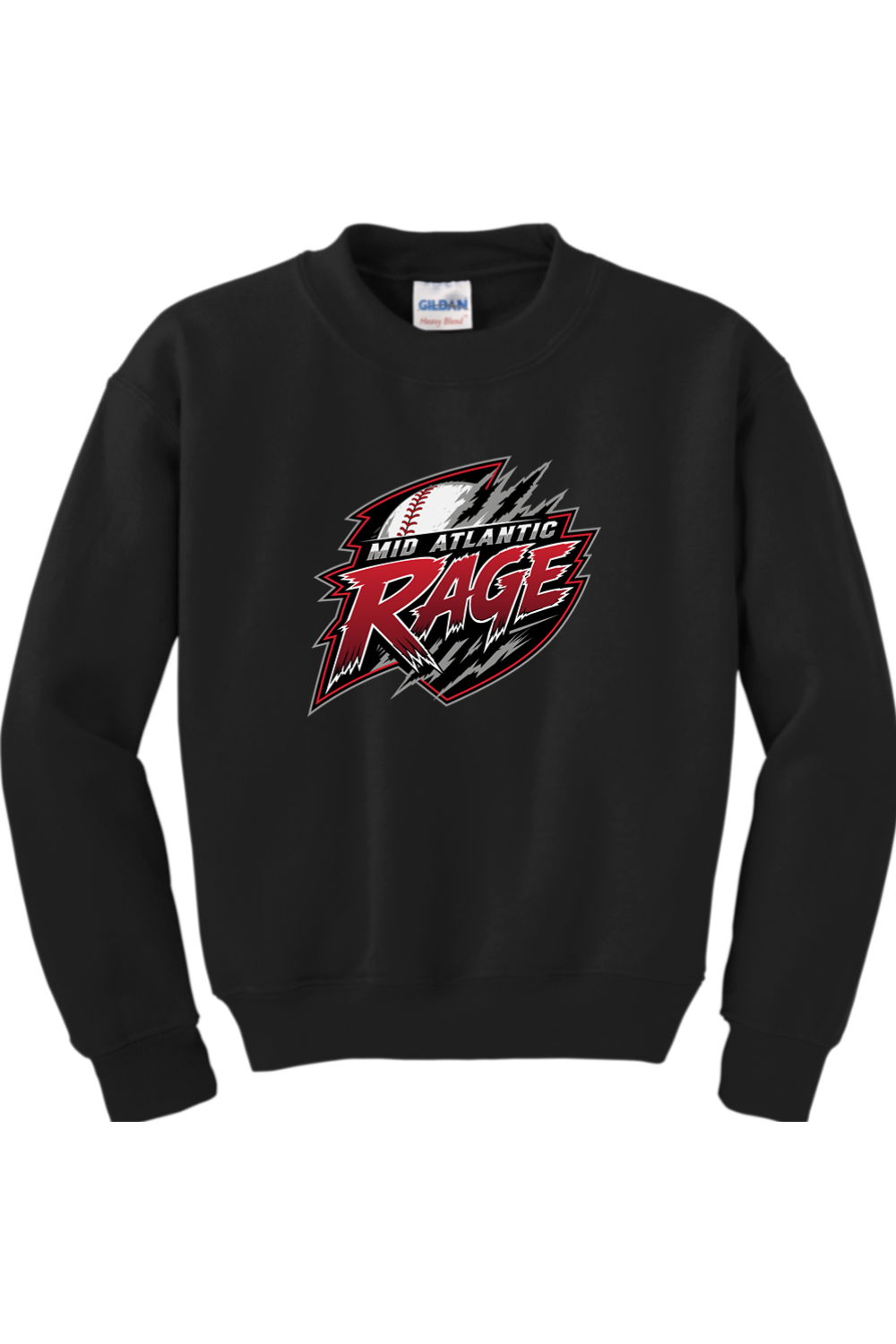 Rage Baseball DTF Youth Heavy Blend Crewneck Sweatshirt