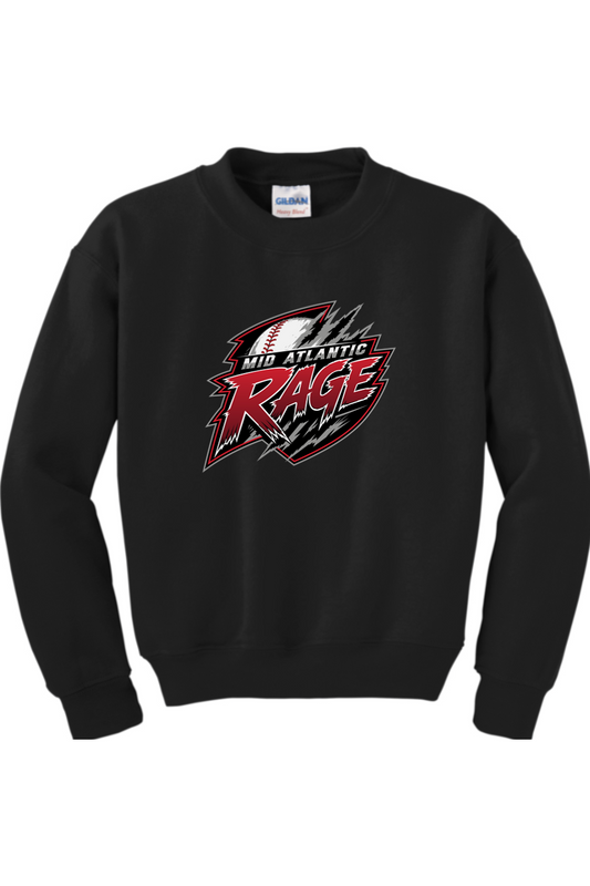 Rage Baseball DTF Youth Heavy Blend Crewneck Sweatshirt