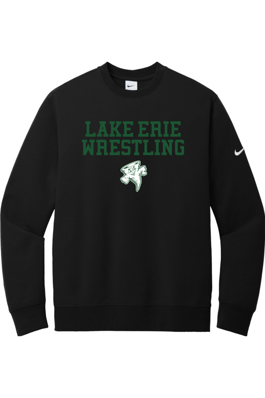 Lake Erie Wrestling DTF Nike Club Fleece Sleeve Swoosh Crew