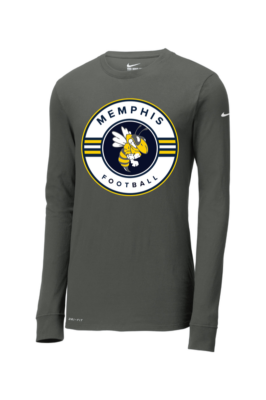 Memphis Football DTF Nike Dri-FIT Cotton/Poly Long Sleeve Tee