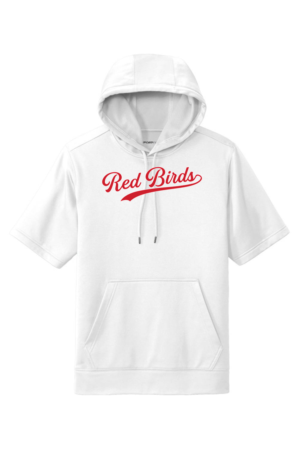 Marion Redbirds Baseball DTF Fleece Short Sleeve Hooded Pullover