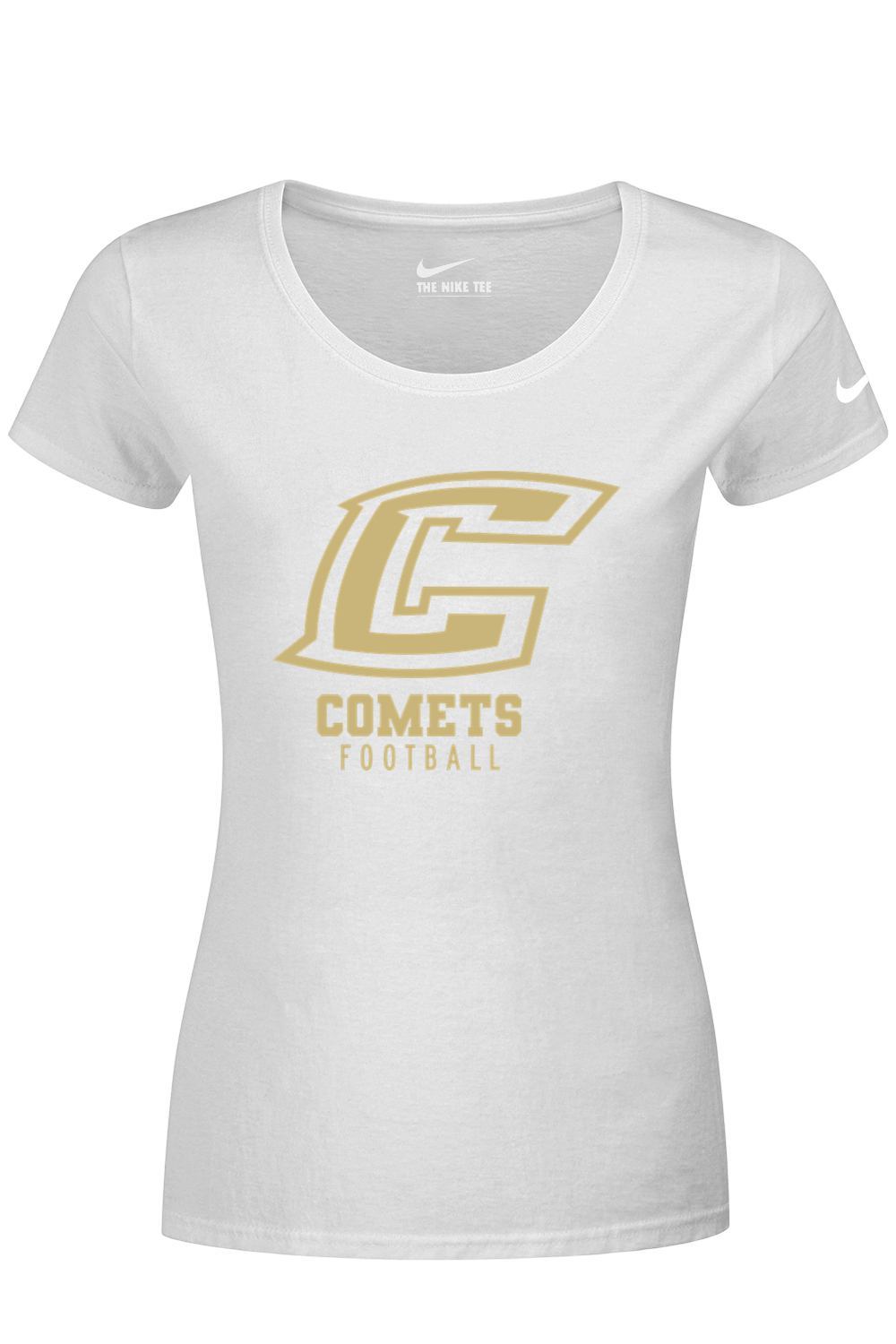 Comets Football DTF Nike Ladies Dri-FIT Cotton/Poly Scoop Neck Tee