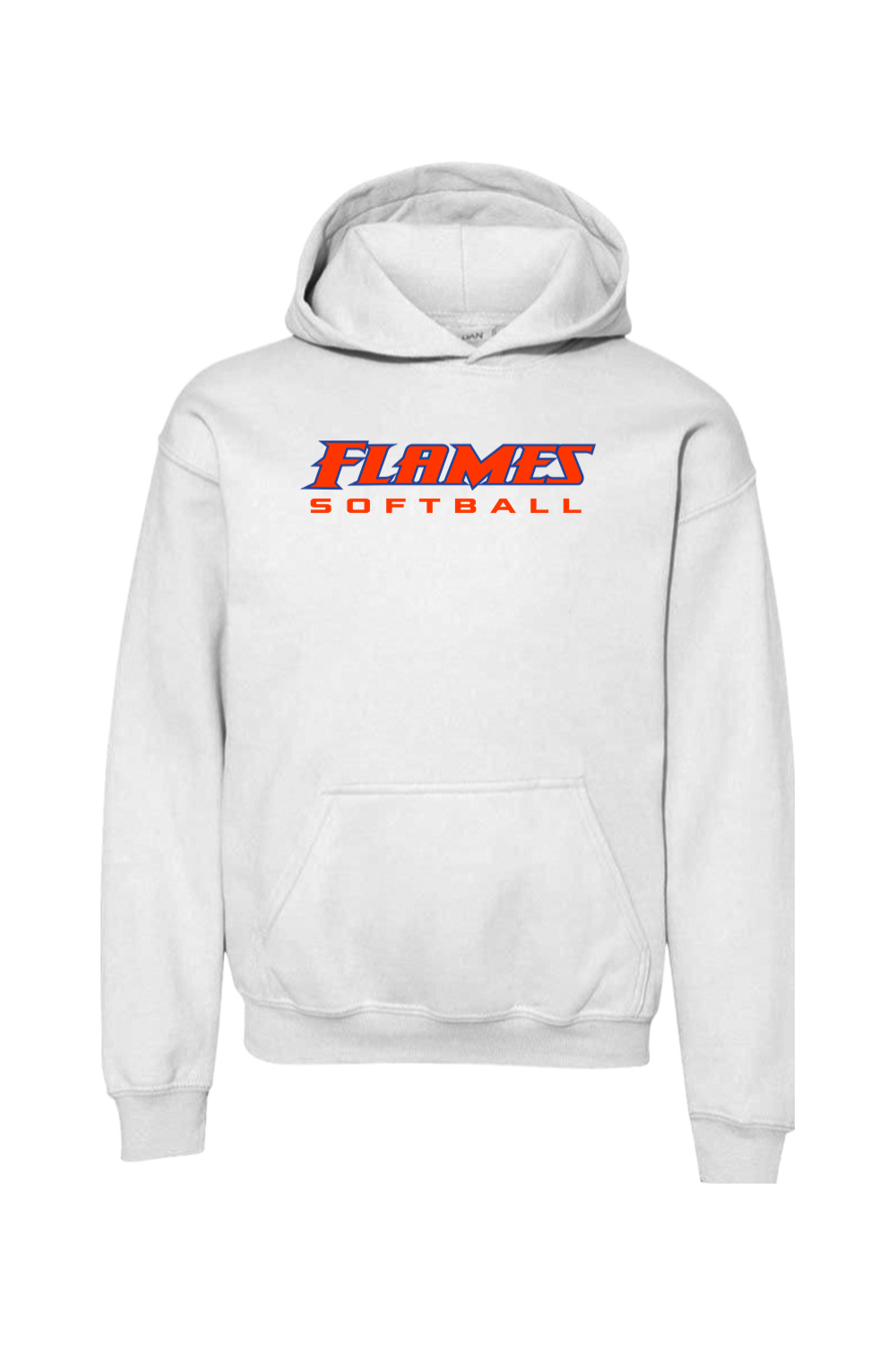 Flames MI Softball DTF Youth Heavy Blend Hooded Sweatshirt