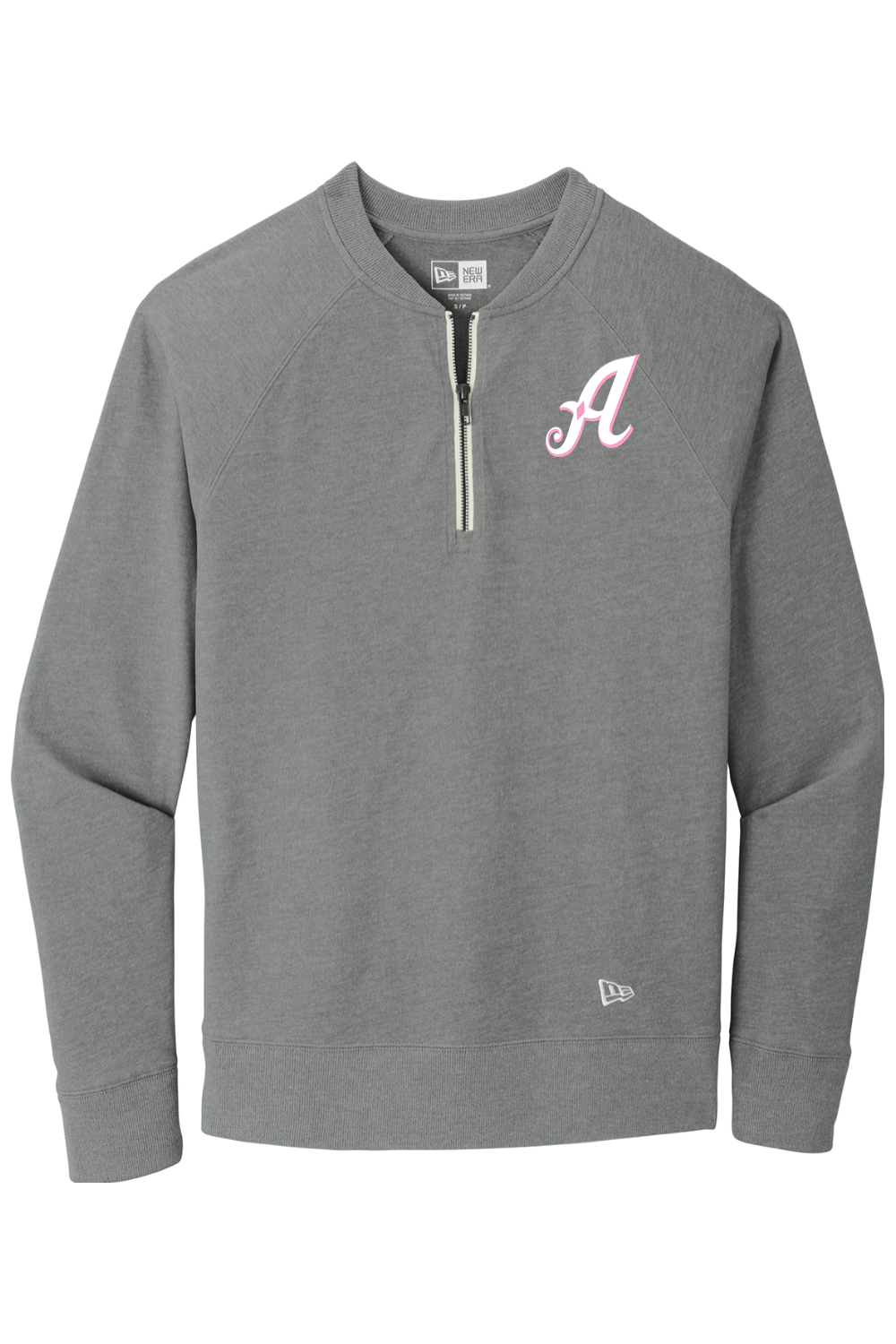 Aces Baseball Sueded Cotton Blend 1/4-Zip Pullover