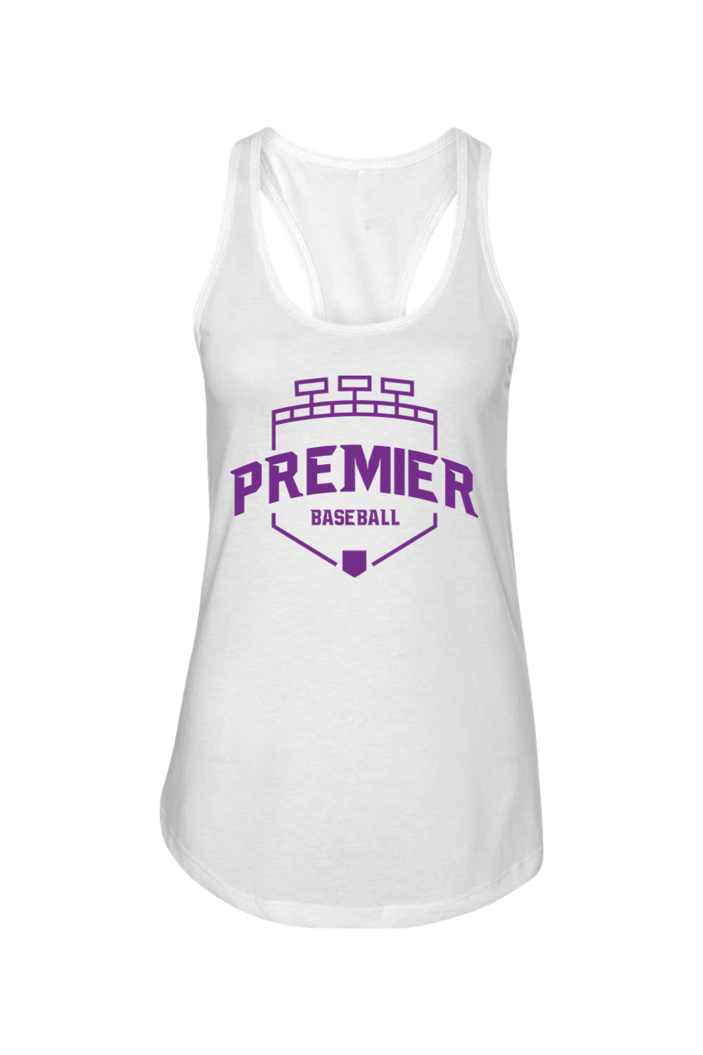Premier Baseball AZ Ladies Racerback Tank - Purple Logo
