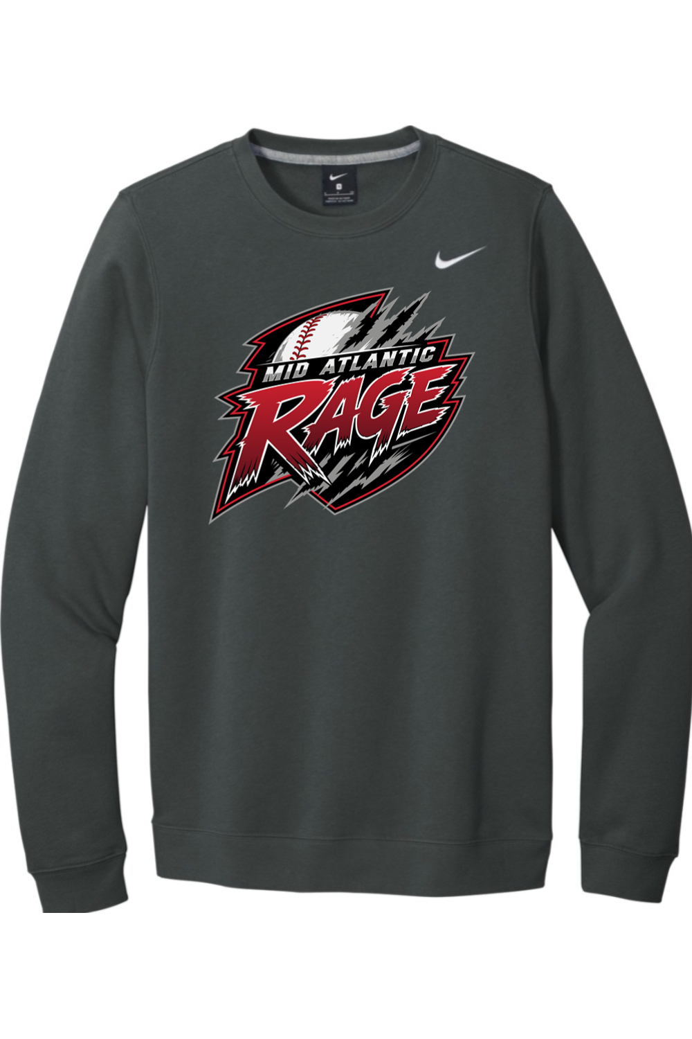 Rage Baseball DTF Nike Club Fleece Crew