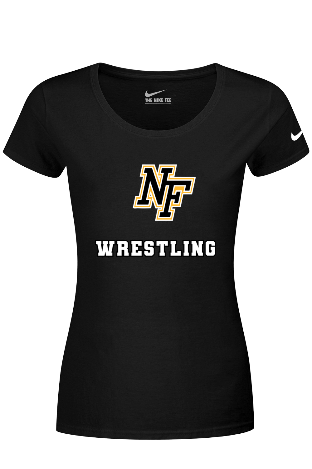 North Farmington Wrestling DTF Nike Ladies Dri-FIT Cotton/Poly Scoop Neck Tee