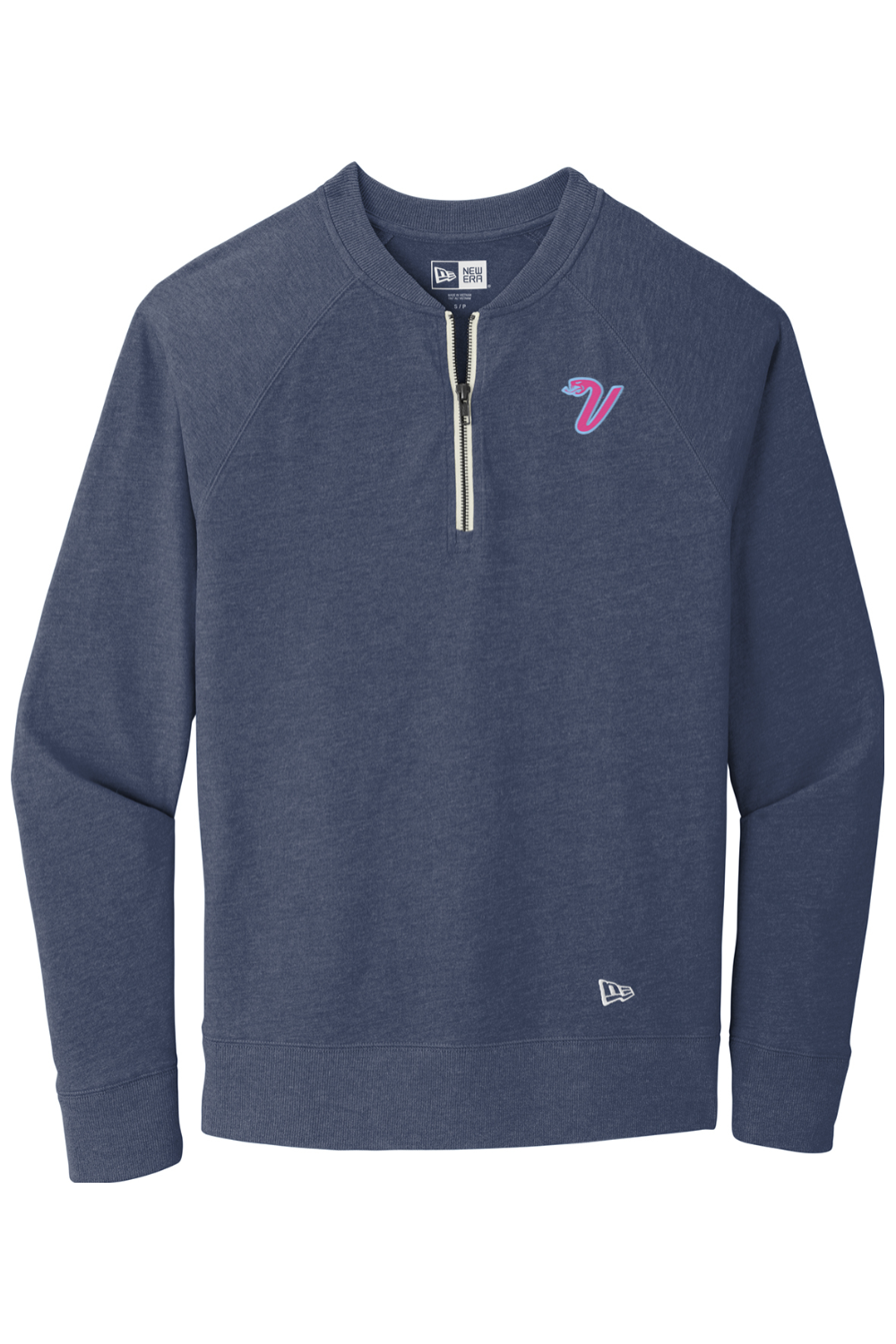 Greencastle Vipers New Era Sueded Cotton Blend 1/4-zip Pullover
