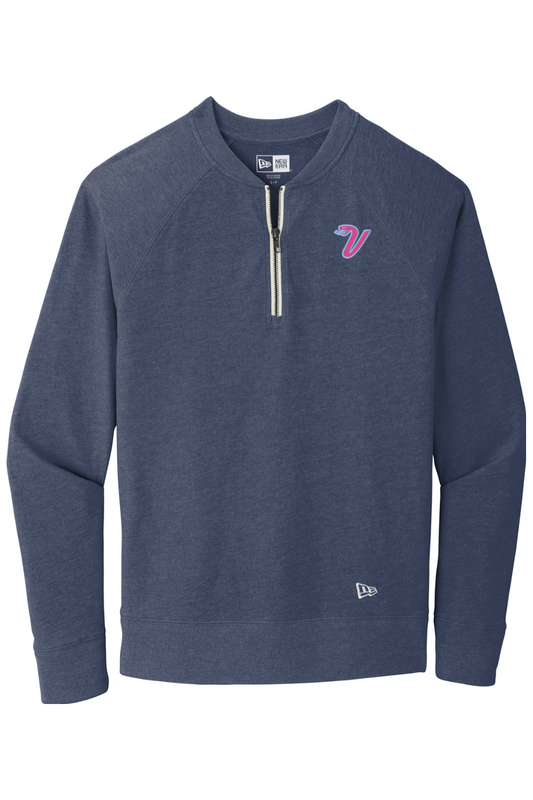 Greencastle Vipers New Era Sueded Cotton Blend 1/4-zip Pullover