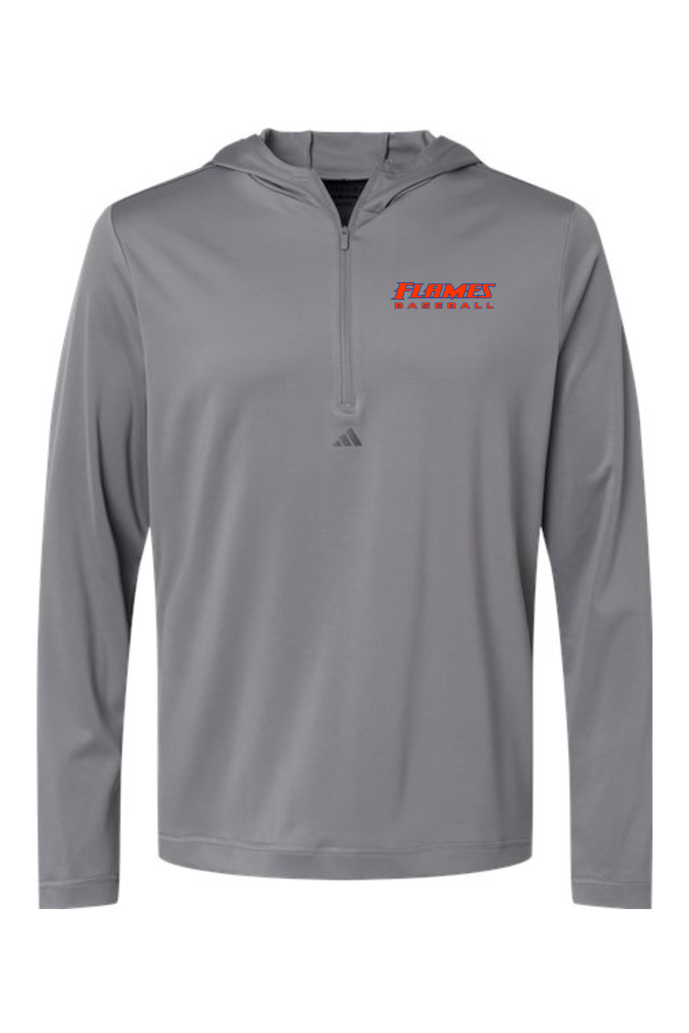 Flames MI Baseball DTF Adidas Lightweight Performance Quarter-Zip Hooded Pullover