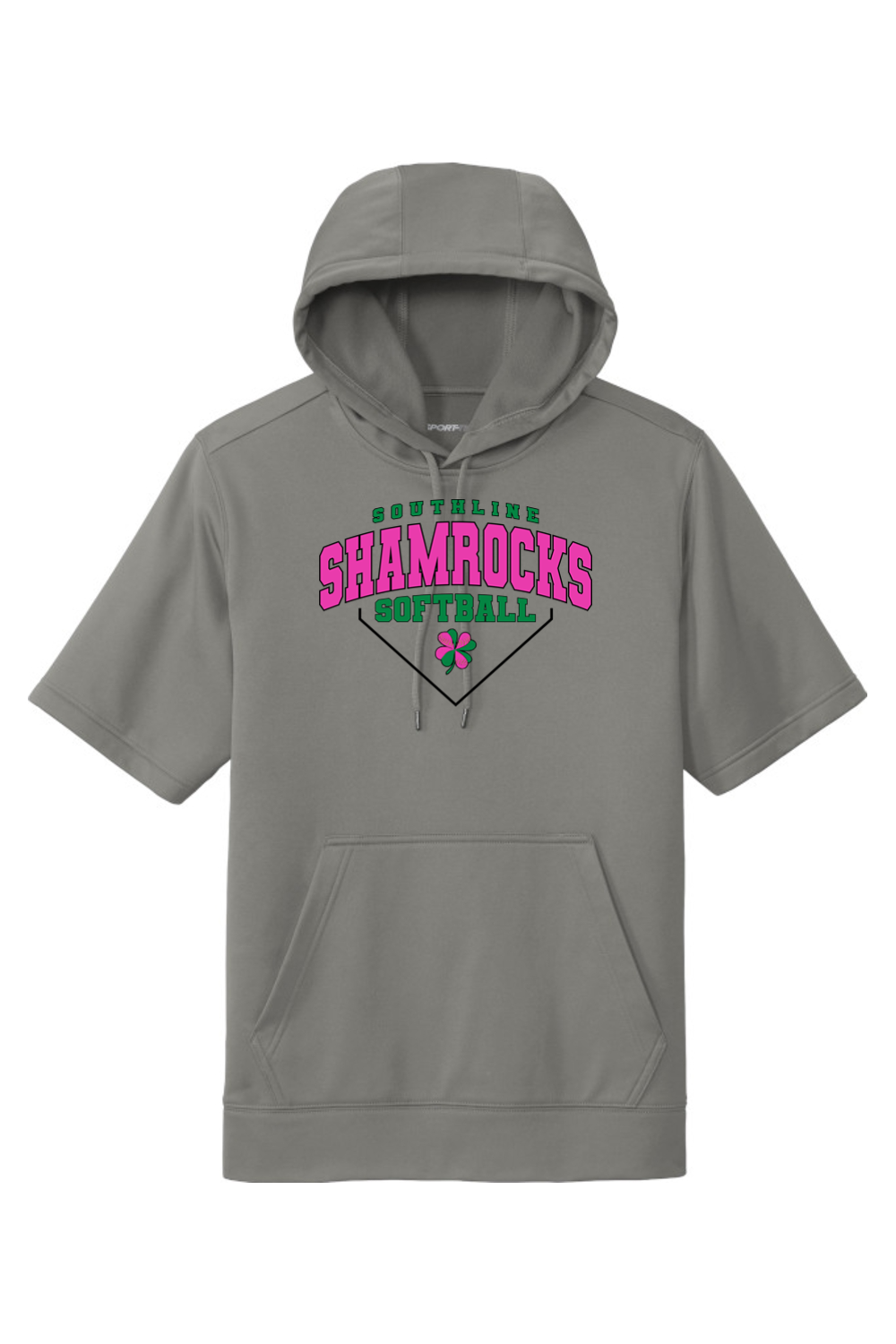 Shamrocks Softball Fleece Short Sleeve Hooded Pullover