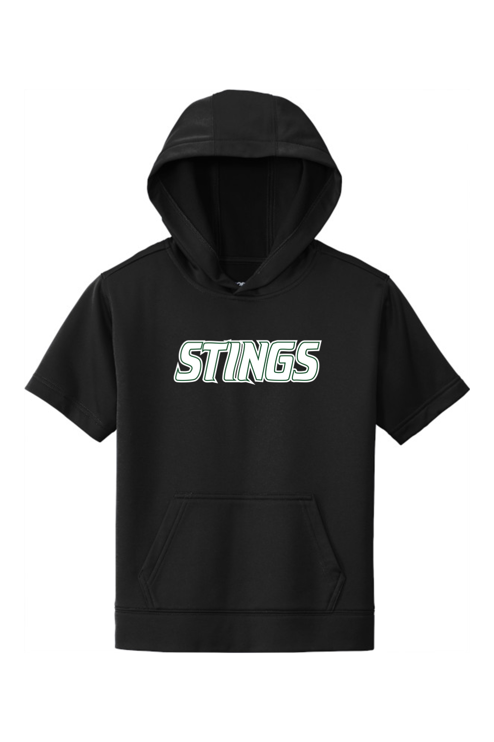Williamston Stings Youth Fleece Short Sleeve Hooded Pullover