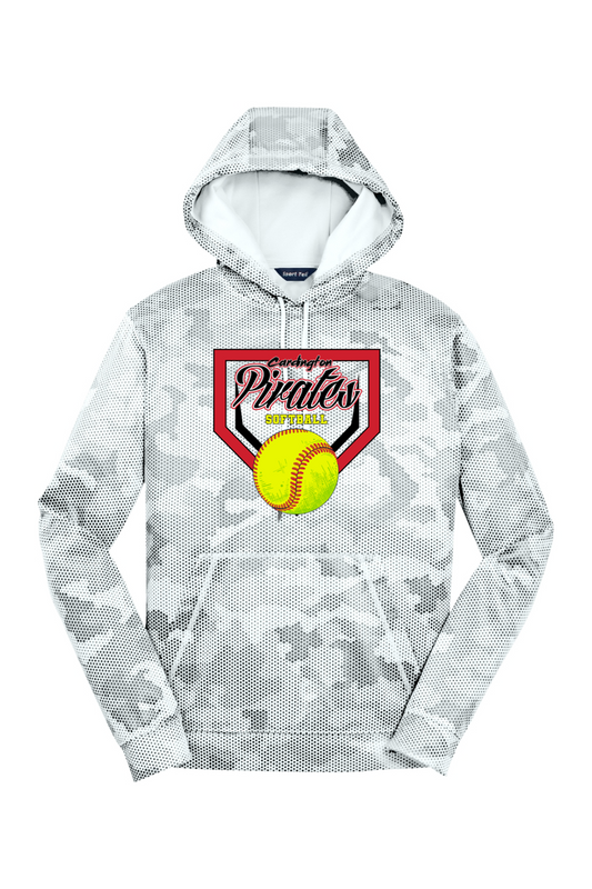 Cardington Pirates Softball DTF Sport-Wick CamoHex Fleece Hooded Pullover