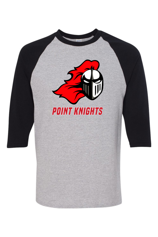 Point Knights Heavy Cotton Raglan Three-Quarter Sleeve T-Shirt