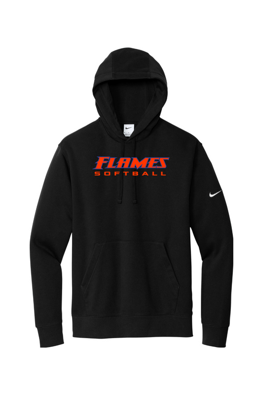 Flames MI Softball DTF Nike Club Fleece Sleeve Swoosh Pullover Hoodie