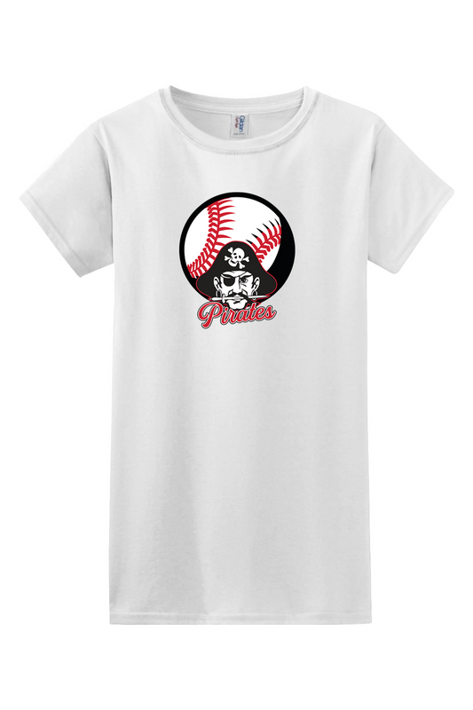 Cardington Pirates Softball DTF Softstyle Ladies' T-Shirt