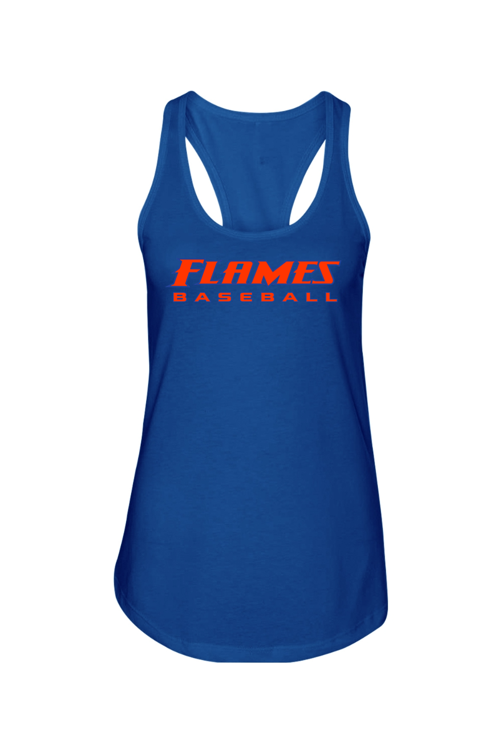 Flames MI Baseball DTF Ladies Racerback Tank