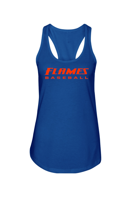 Flames MI Baseball DTF Ladies Racerback Tank